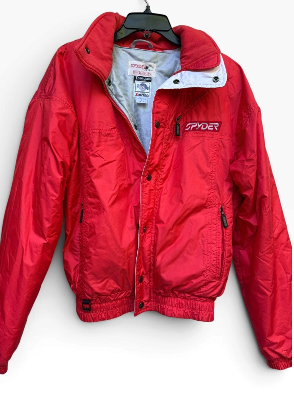 Vintage 90s Spyder Entrant Ski Jacket Retro Red Bomber Style Men's Small